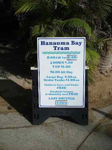 Sign at Hanauma Bay